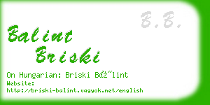 balint briski business card